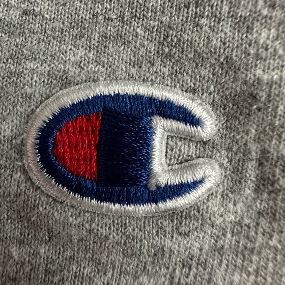 Women’s Small Champion Hoodie Sweatshirt In Gray with blue and red champion word - Picture 9 of 16